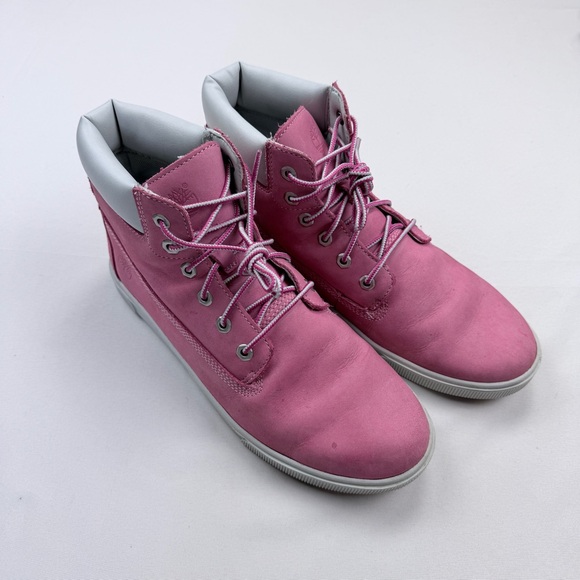 Timberland Pink Nubuck Lace-Up Boots - Picture 3 of 13